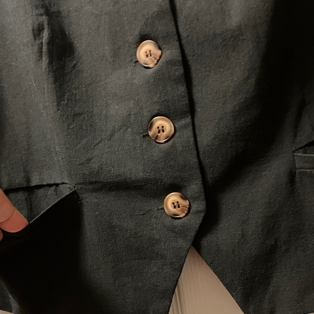 Newly added🌟 Elegant Black Buttoned Vest - Picture 3 of 5